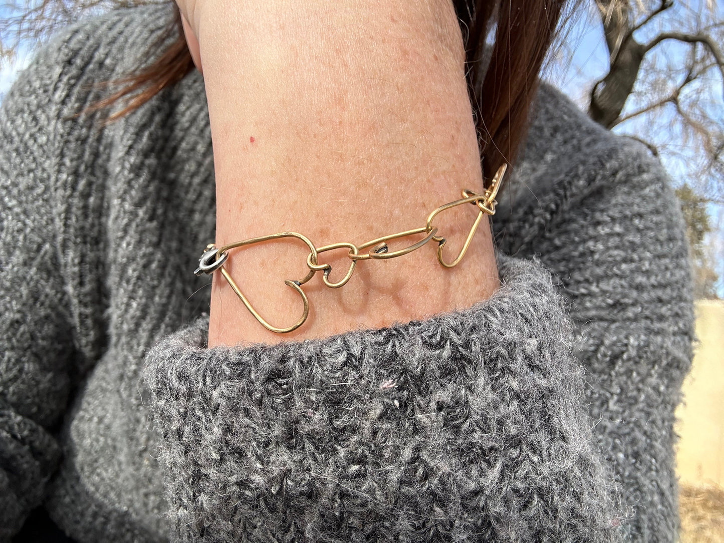 Heart chain bracelet lets you wear your hearts on your wrist