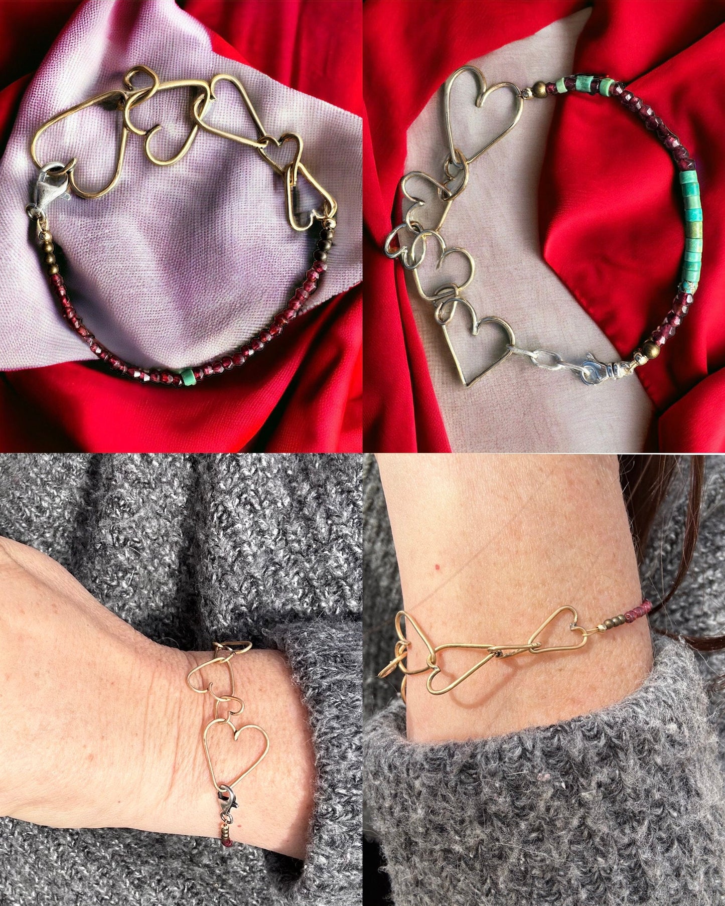 Heart chain bracelet lets you wear your hearts on your wrist