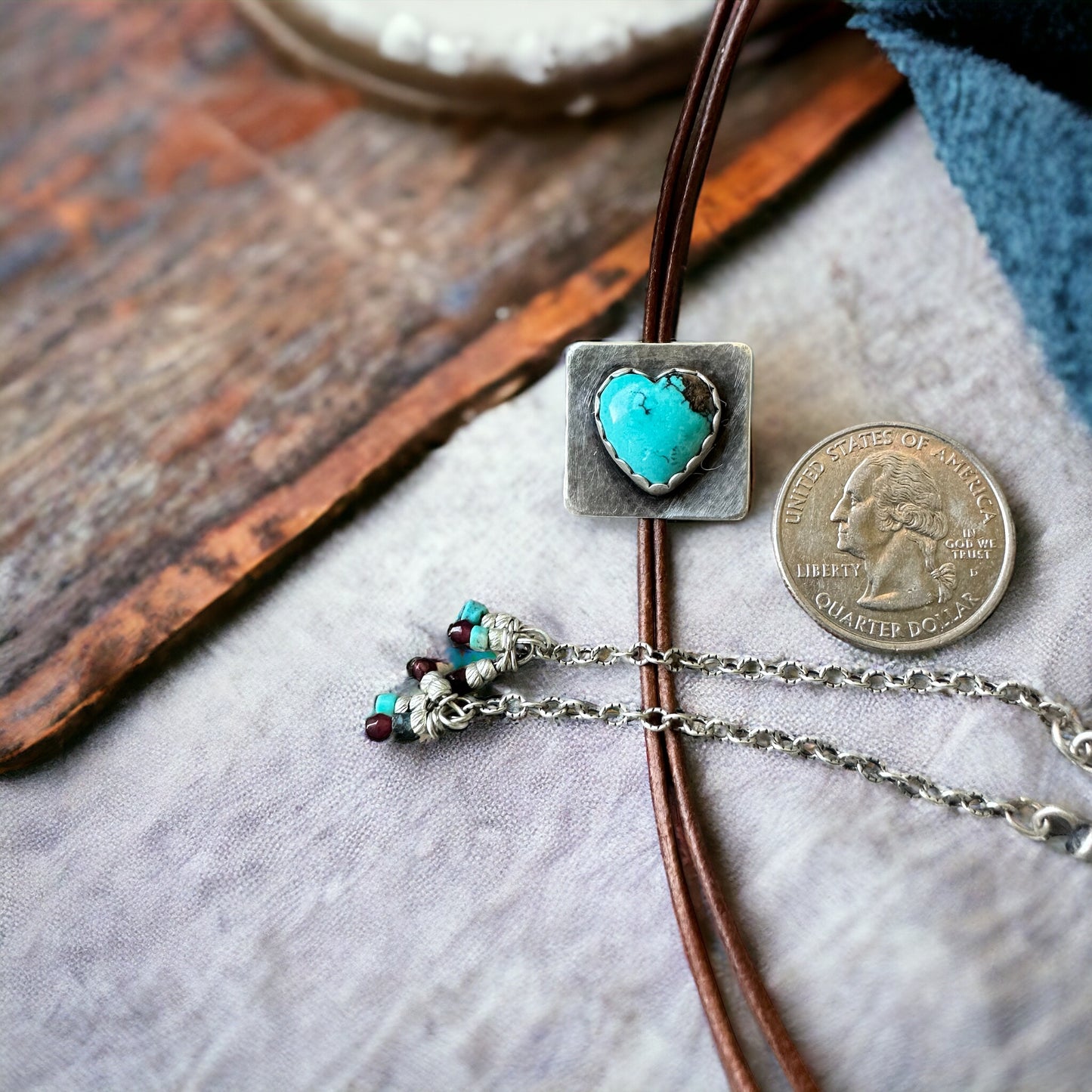 Boxed in heart bolo tie